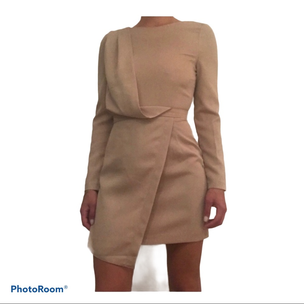 Blaque Label/Shop bop faux wrap Long sleeve Dress